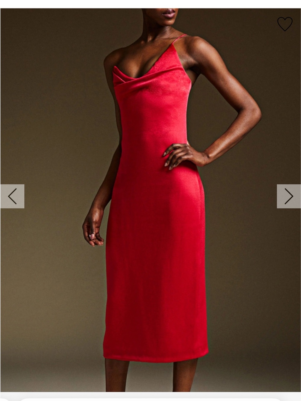 Cushnie Cerise Draped Midi Dress in Red